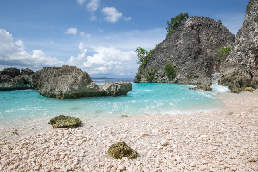 Tanjung Gundul Beach White Pebbles Banggai Laut Islands Luwuk Sulawesi Indonesia Travel Guide Itinerary