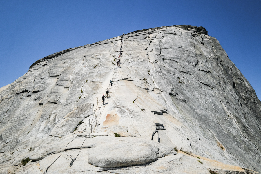 Half Dome Hike Cables Yosemite National Park